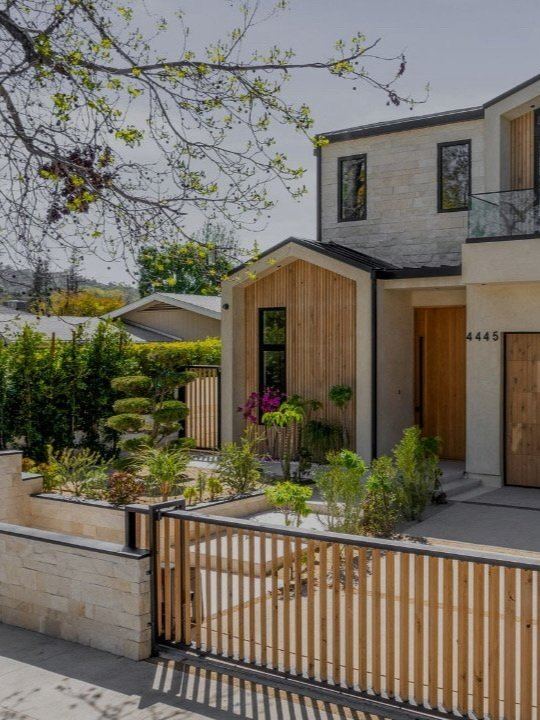 Street elevation and gated entry